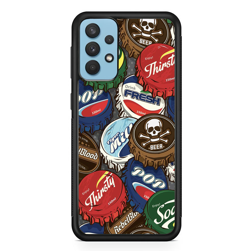 Bottle Cap Doodle Samsung Galaxy A32 Case