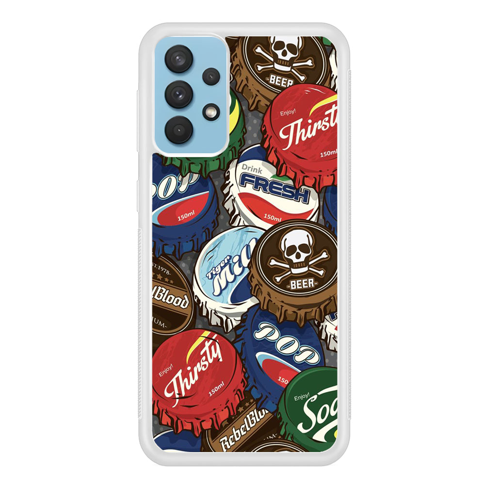 Bottle Cap Doodle Samsung Galaxy A32 Case