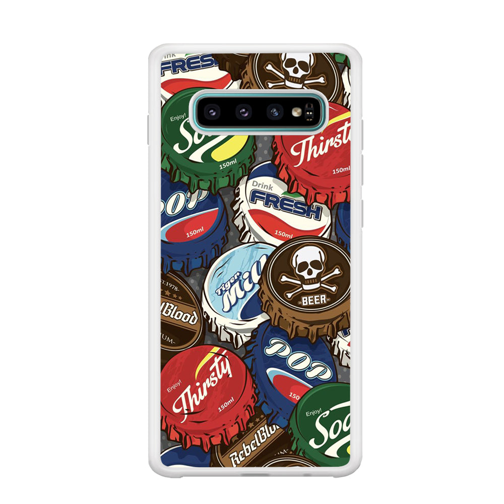 Bottle Cap Doodle Samsung Galaxy S10 Case