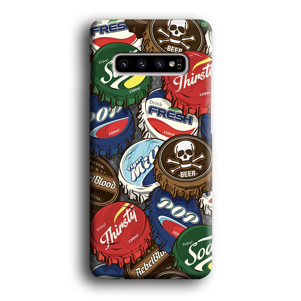 Bottle Cap Doodle Samsung Galaxy S10 Case