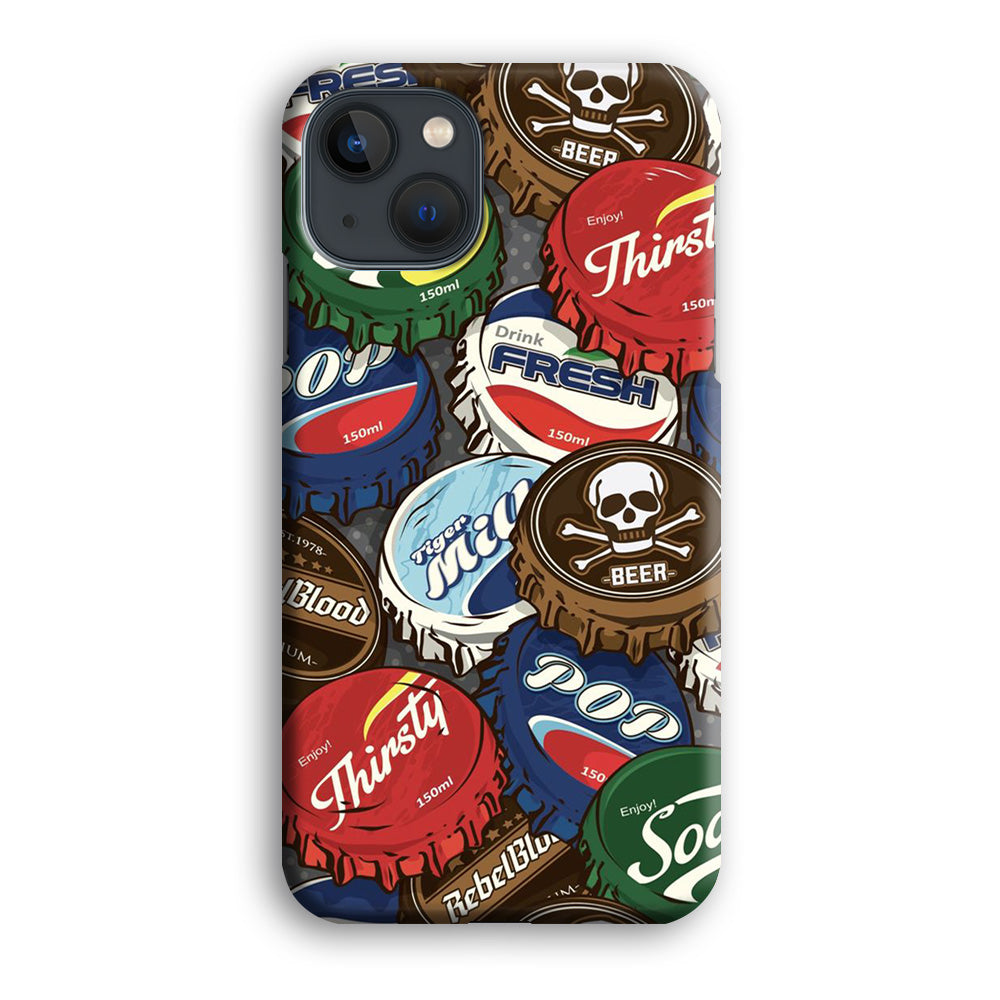 Bottle Cap Doodle iPhone 14 Plus Case