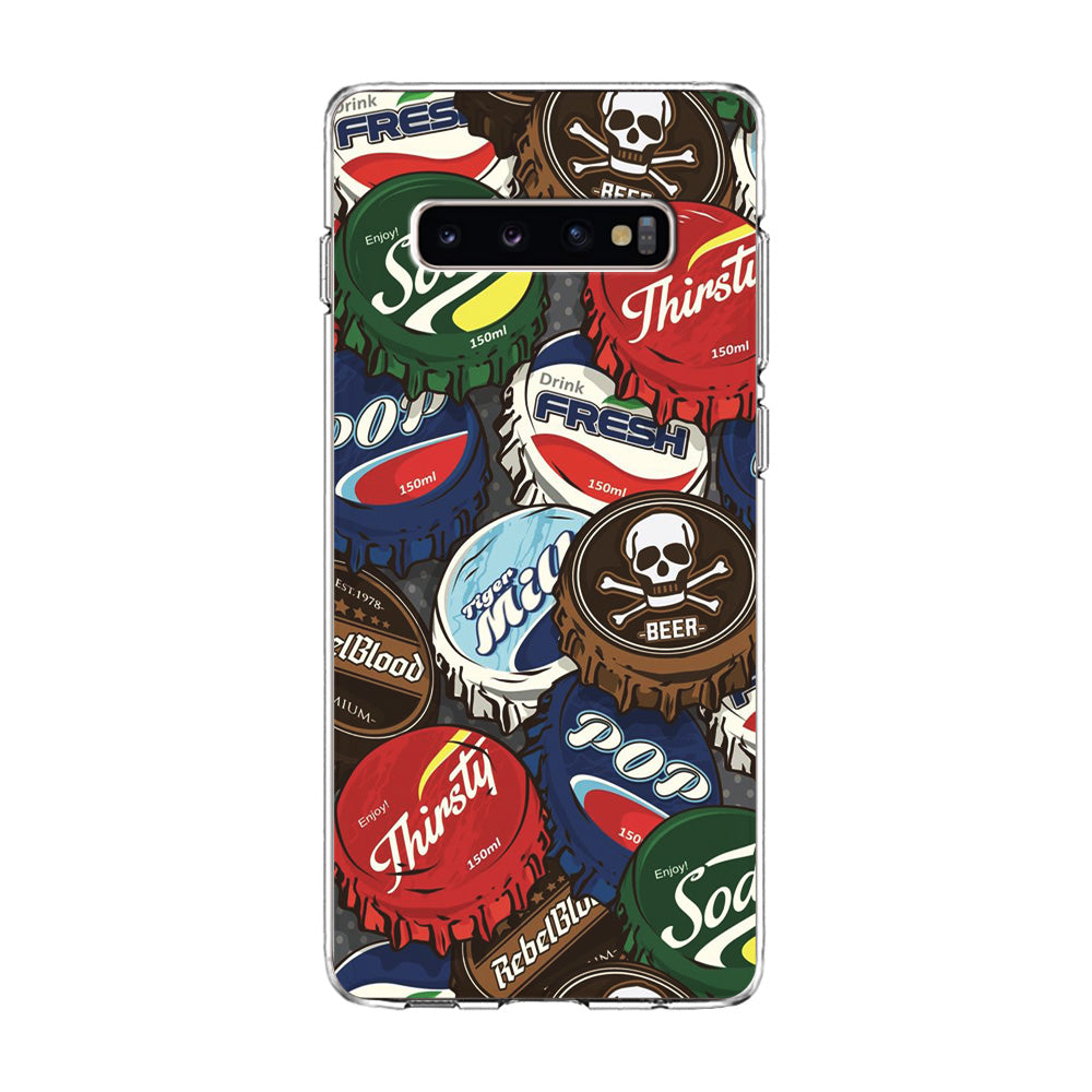 Bottle Cap Doodle Samsung Galaxy S10 Case