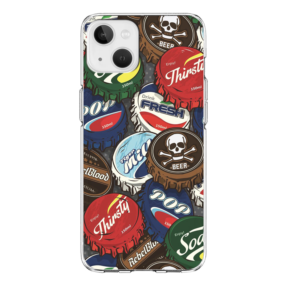 Bottle Cap Doodle iPhone 14 Plus Case