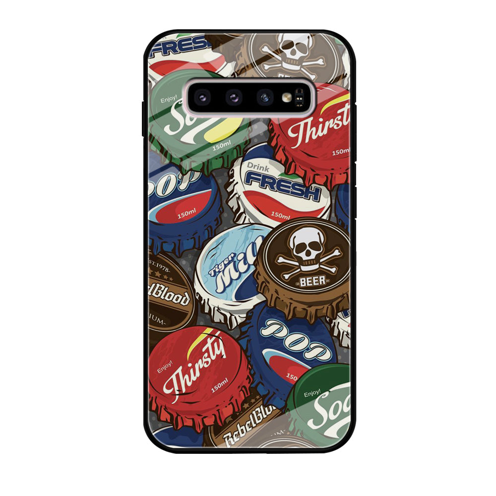 Bottle Cap Doodle Samsung Galaxy S10 Case