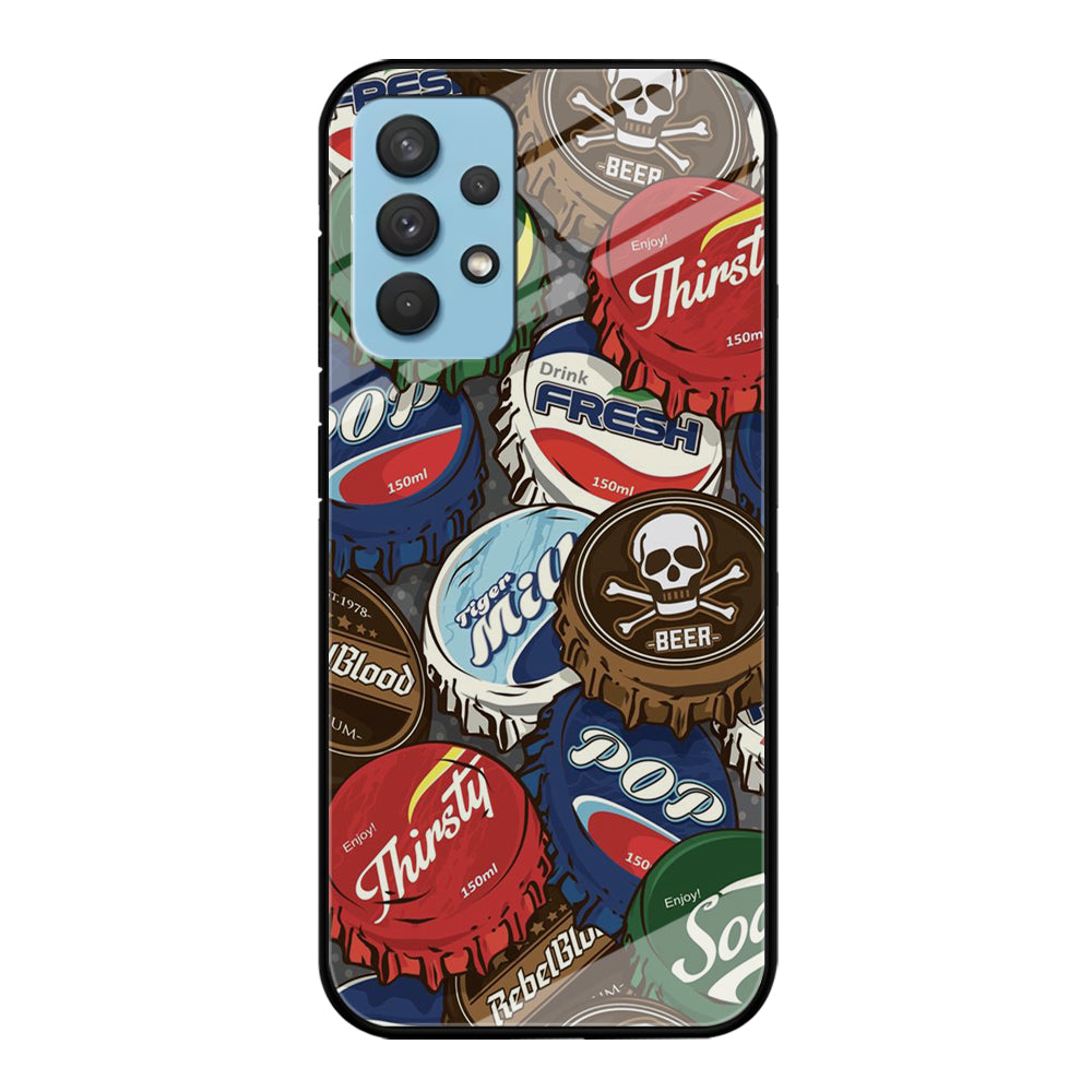 Bottle Cap Doodle Samsung Galaxy A32 Case