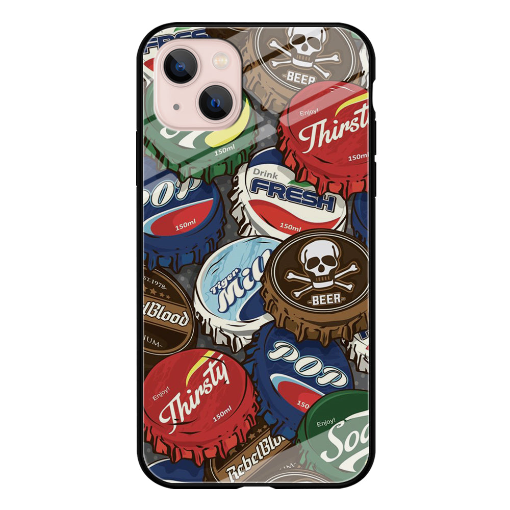 Bottle Cap Doodle iPhone 14 Plus Case