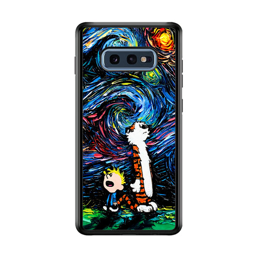 Calvin and Hobbes Starry Night Samsung Galaxy S10E Case