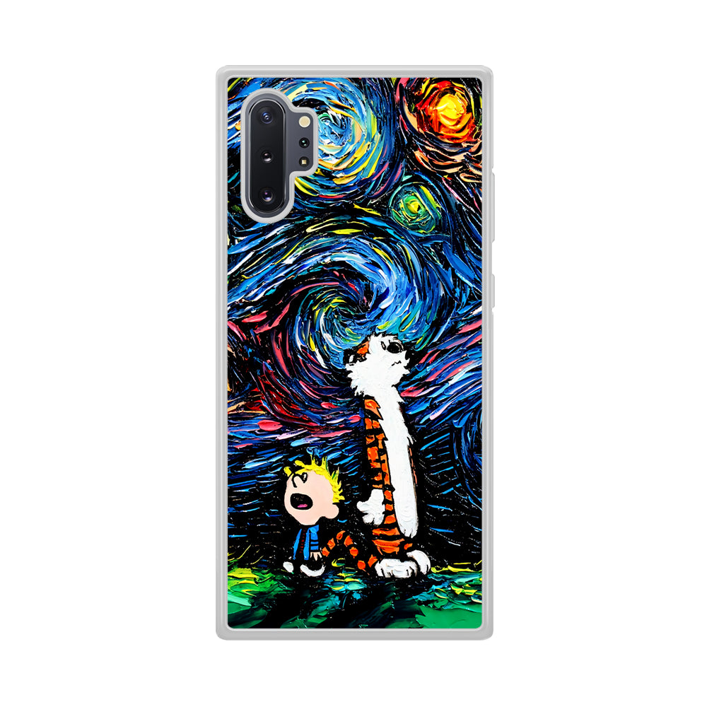 Calvin and Hobbes Starry Night Samsung Galaxy Note 10 Plus Case