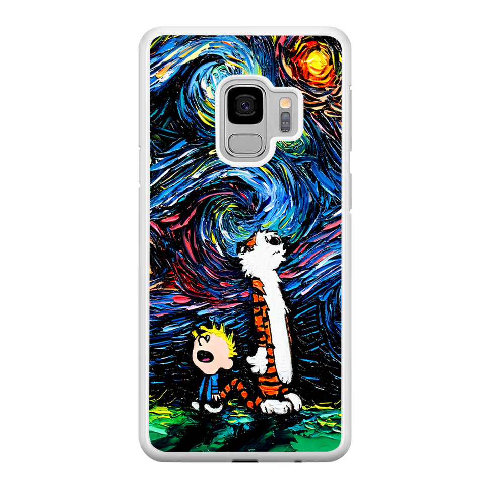 Calvin and Hobbes Starry Night Samsung Galaxy S9 Case