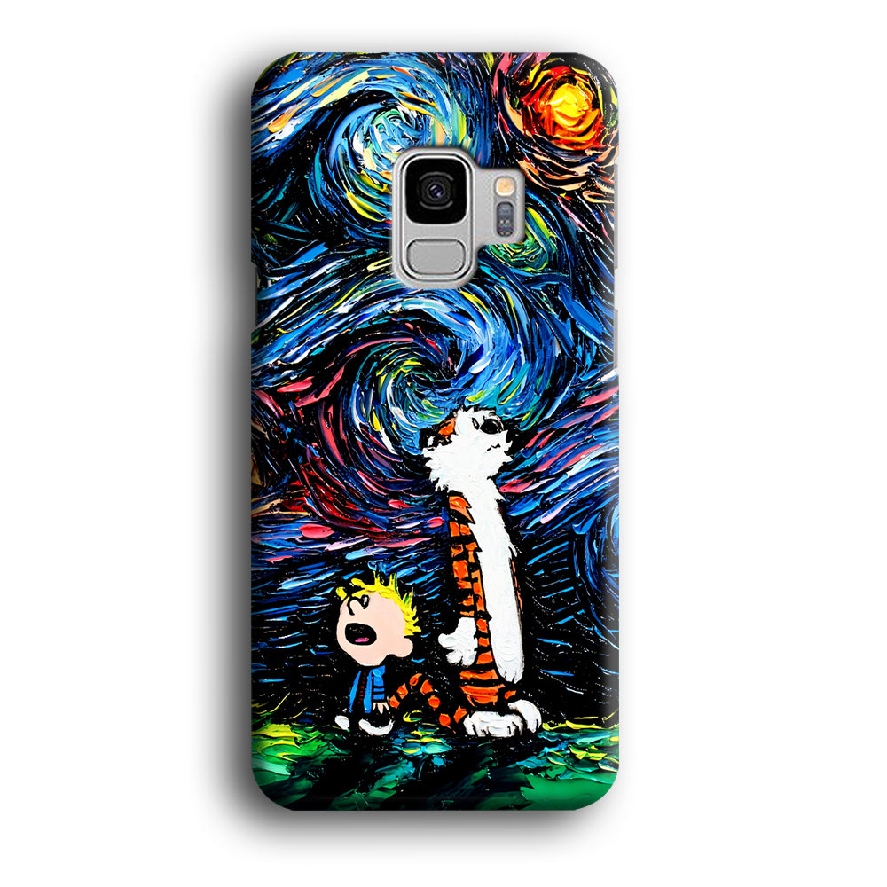 Calvin and Hobbes Starry Night Samsung Galaxy S9 Case