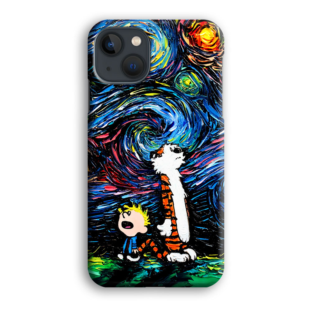 Calvin and Hobbes Starry Night iPhone 14 Plus Case