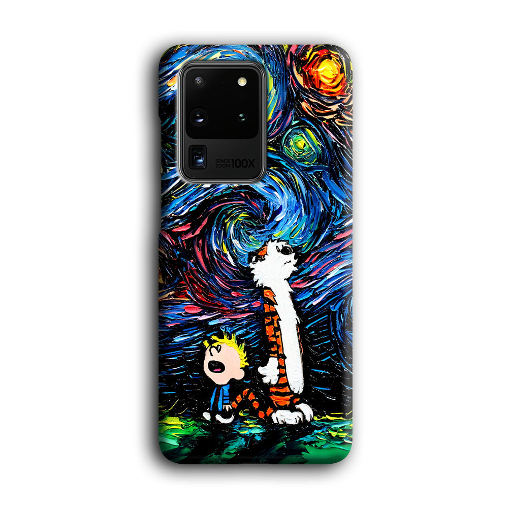 Calvin and Hobbes Starry Night Samsung Galaxy S20 Ultra Case