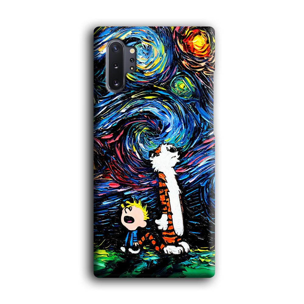 Calvin and Hobbes Starry Night Samsung Galaxy Note 10 Plus Case