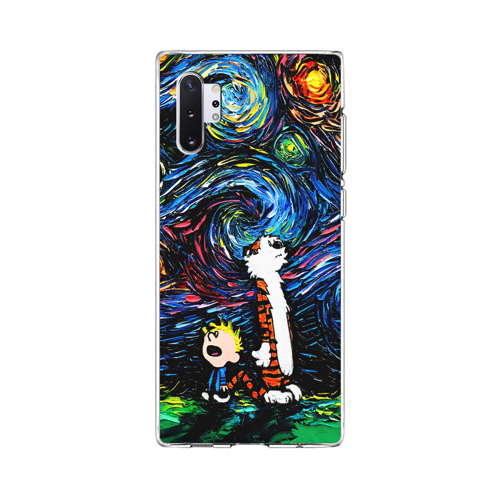 Calvin and Hobbes Starry Night Samsung Galaxy Note 10 Plus Case