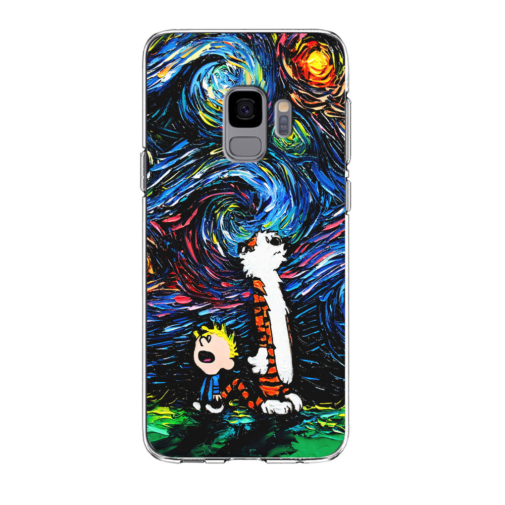 Calvin and Hobbes Starry Night Samsung Galaxy S9 Case