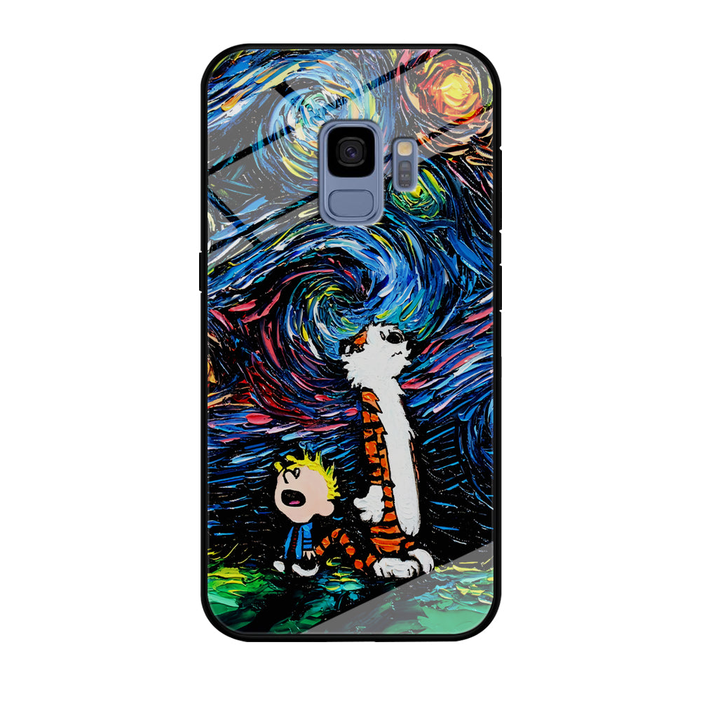 Calvin and Hobbes Starry Night Samsung Galaxy S9 Case