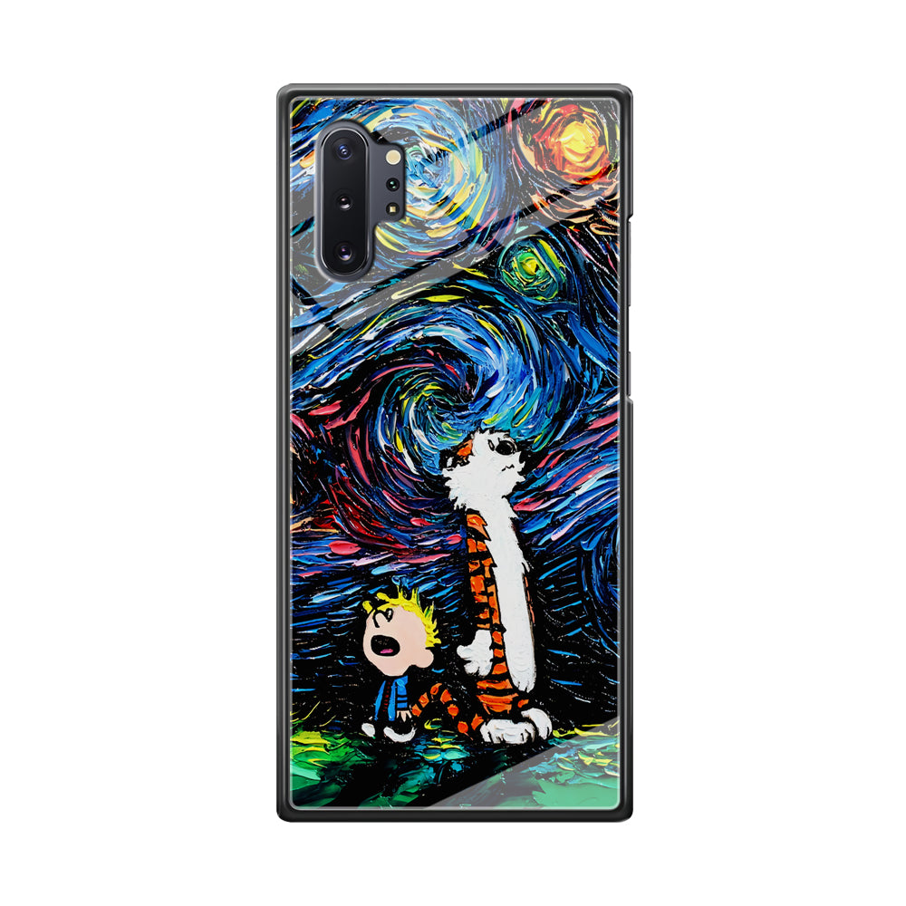 Calvin and Hobbes Starry Night Samsung Galaxy Note 10 Plus Case