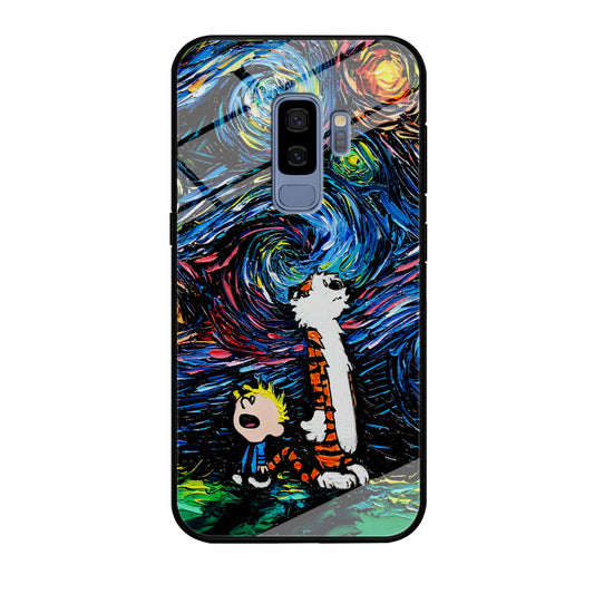 Calvin and Hobbes Starry Night Samsung Galaxy S9 Plus Case