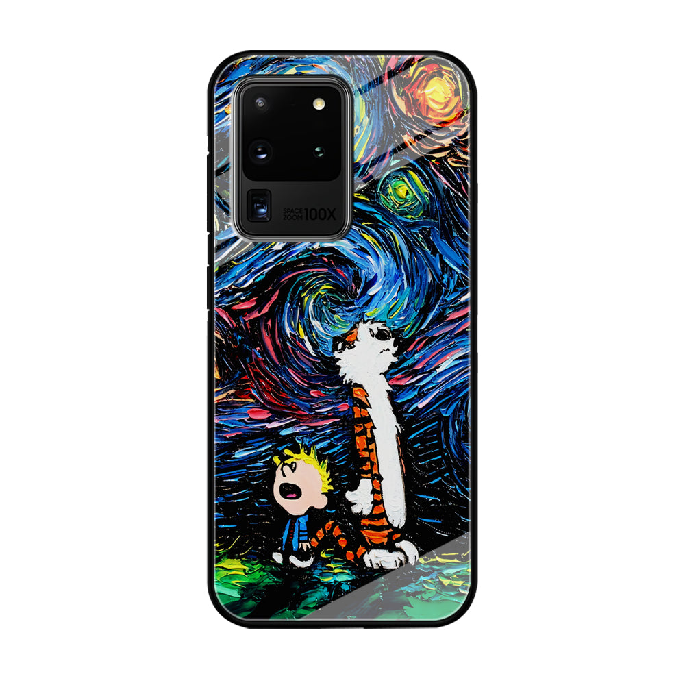 Calvin and Hobbes Starry Night Samsung Galaxy S20 Ultra Case