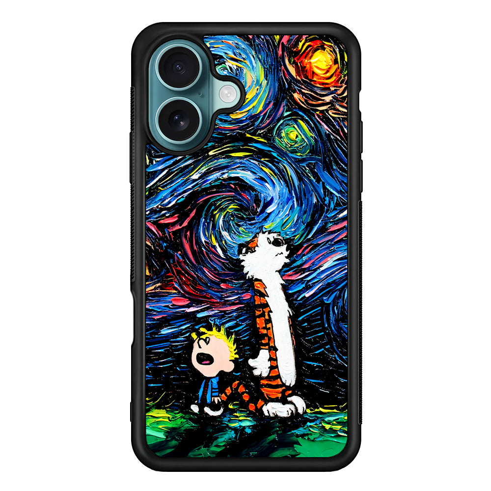 Calvin and Hobbes Starry Night iPhone 16 Case - Altracase