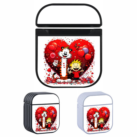 Calvin and Hobbes Valentine's Day Apple AirPods Case-AirPod Case-Altracase