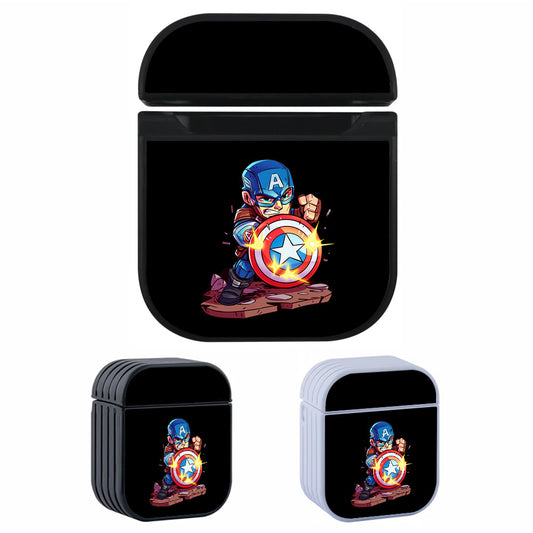 Captain America Chibi Cartoon Apple AirPods Case-AirPod Case-Altracase