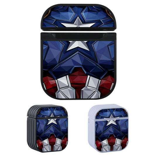 Captain America Costume Hard Plastic Case Cover For Apple Airpods