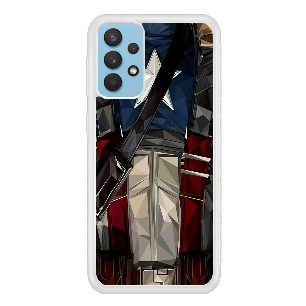 Captain America Costume Suit Samsung Galaxy A32 Case