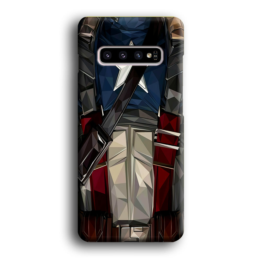 Captain America Costume Suit Samsung Galaxy S10 Case