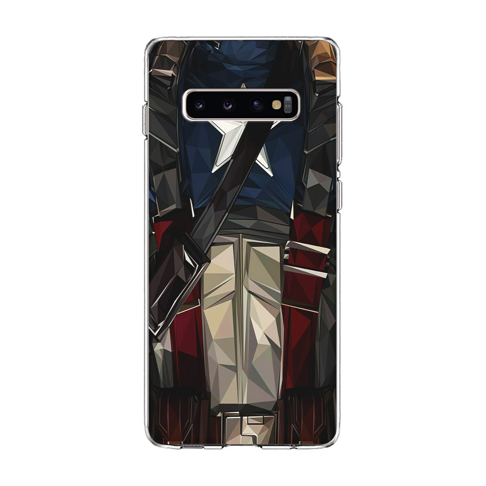 Captain America Costume Suit Samsung Galaxy S10 Case