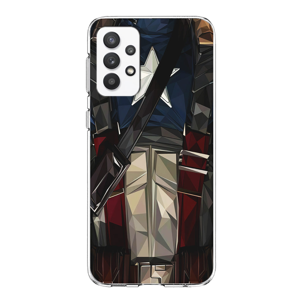 Captain America Costume Suit Samsung Galaxy A32 Case