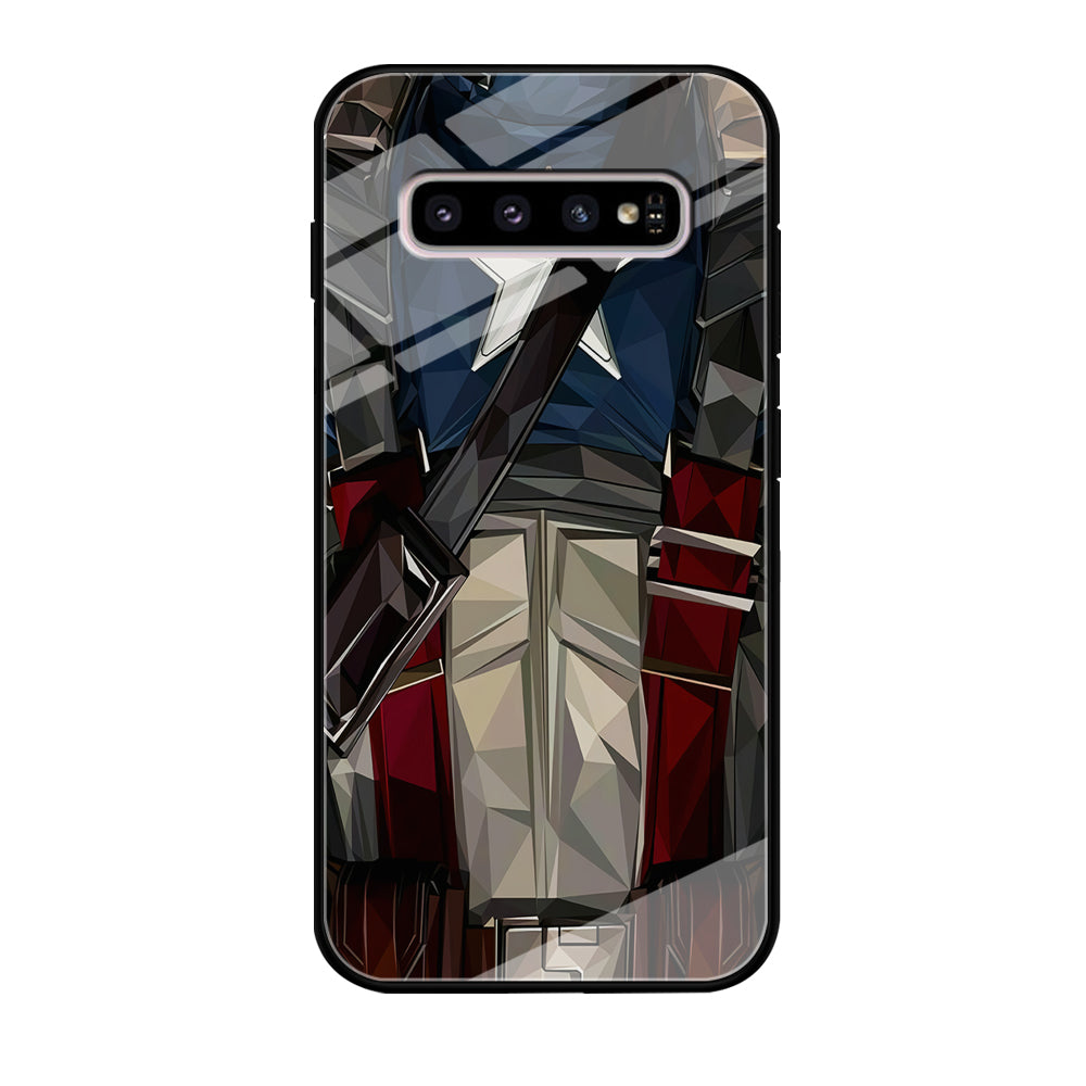 Captain America Costume Suit Samsung Galaxy S10 Case