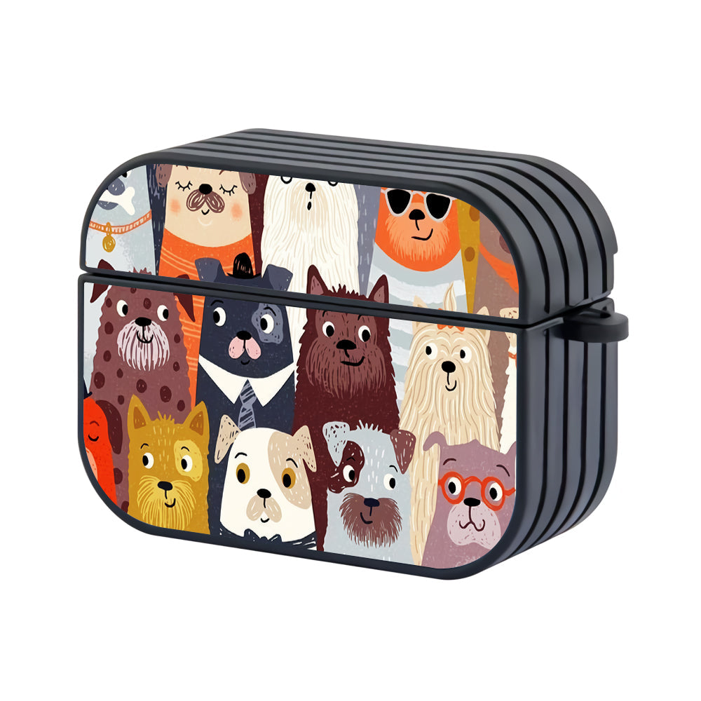 Cartoon Dog Pattern Illustration Apple AirPods Pro 2 Case - Altracase