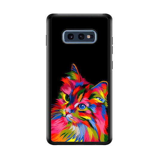 Cat Colorful Art Painting Samsung Galaxy S10E Case