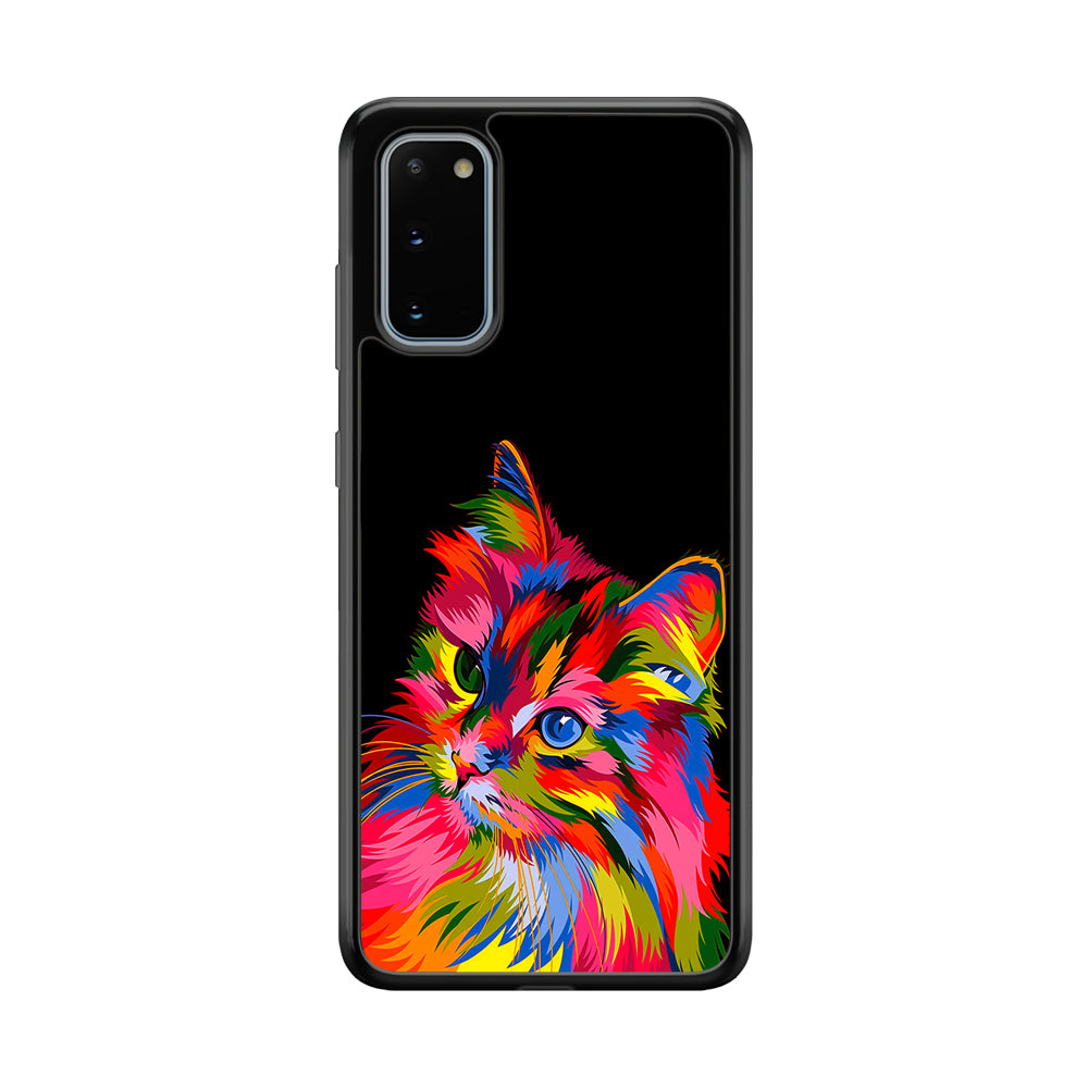 Cat Colorful Art Painting Samsung Galaxy S20 Case