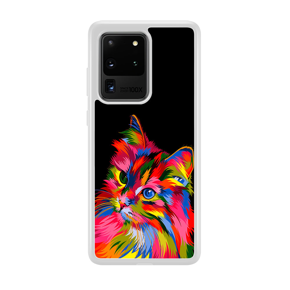 Cat Colorful Art Painting Samsung Galaxy S20 Ultra Case