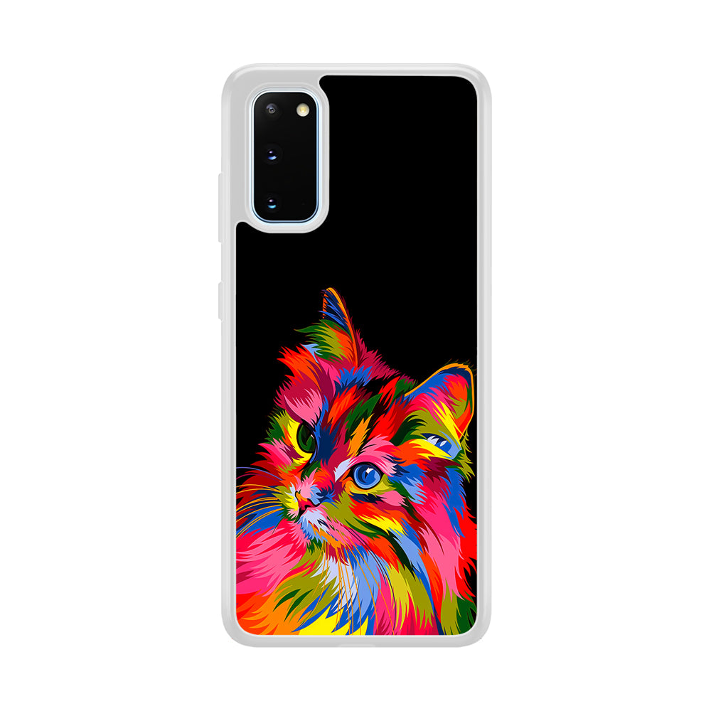Cat Colorful Art Painting Samsung Galaxy S20 Case