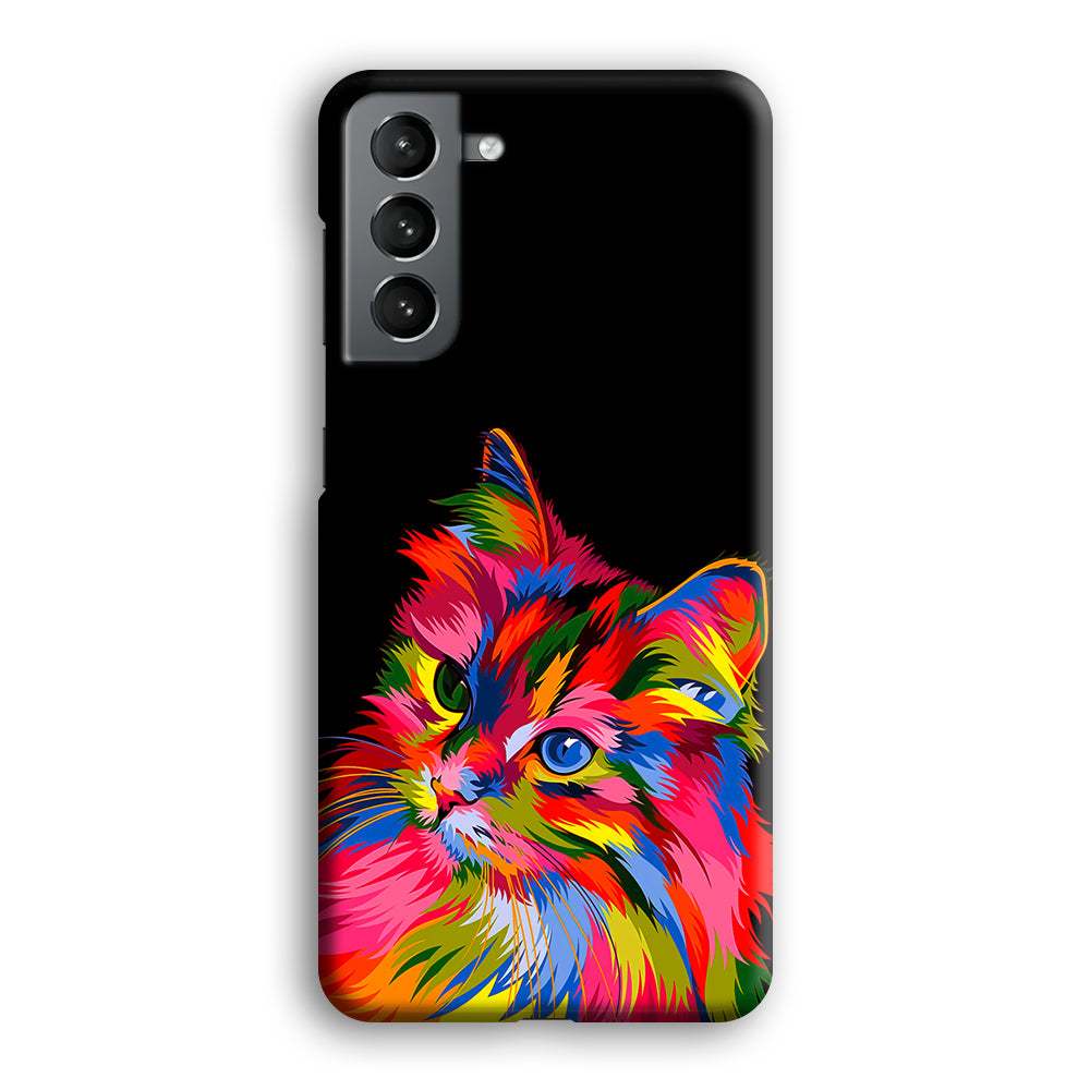 Cat Colorful Art Painting Samsung Galaxy S21 Plus Case-Phone Case-3D Case-Altracase