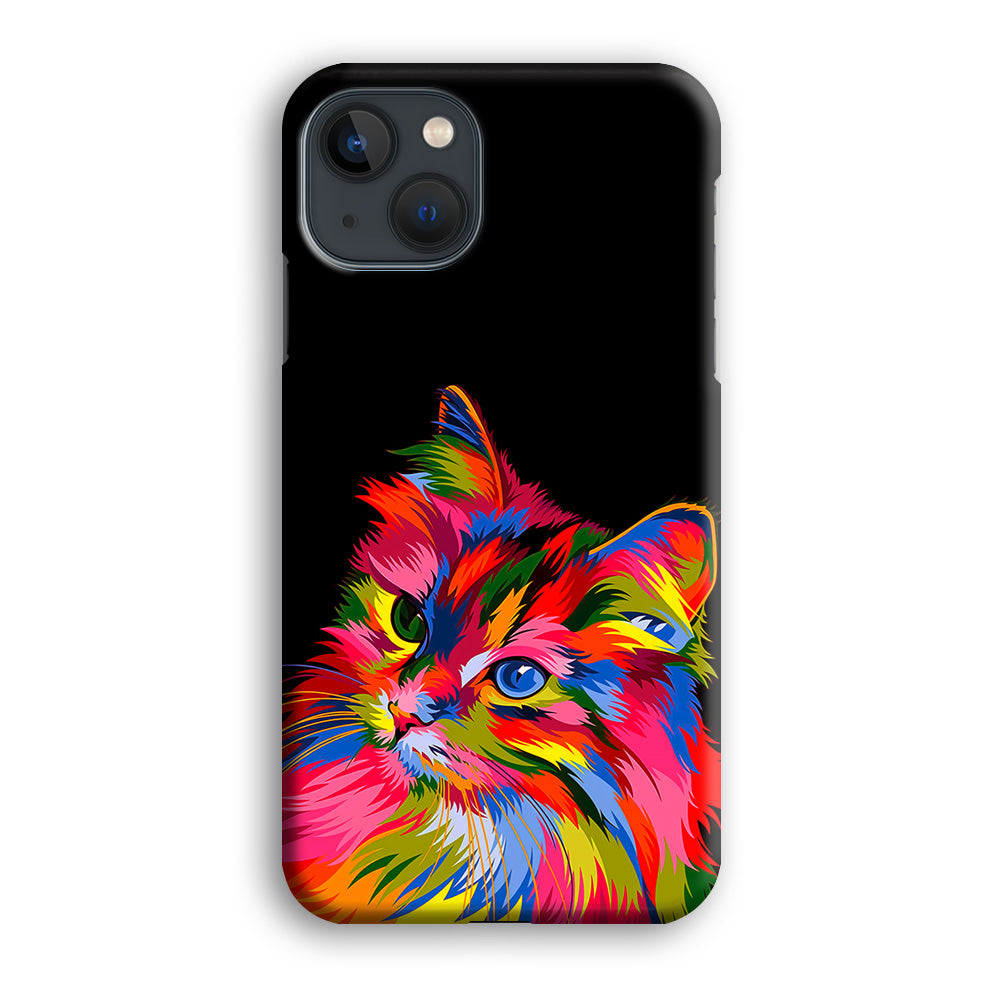 Cat Colorful Art Painting iPhone 14 Plus Case