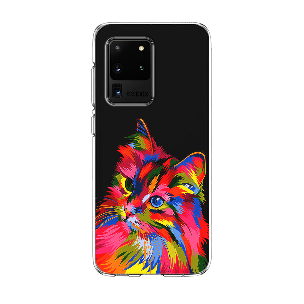 Cat Colorful Art Painting Samsung Galaxy S20 Ultra Case