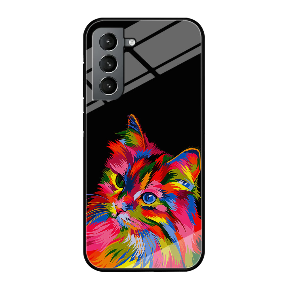 Cat Colorful Art Painting Samsung Galaxy S21 Plus Case-Phone Case-Tempered Glass Case-Altracase
