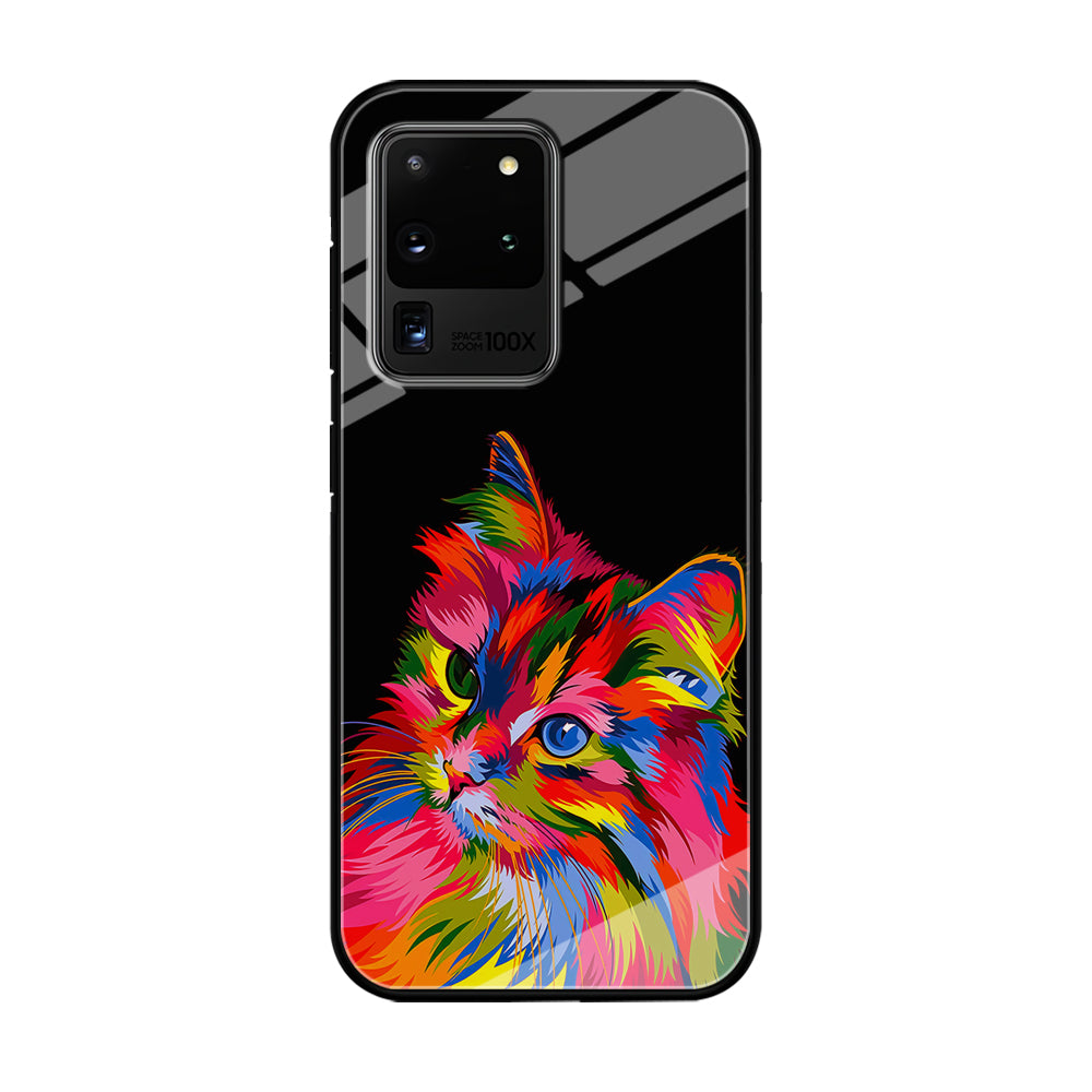 Cat Colorful Art Painting Samsung Galaxy S20 Ultra Case