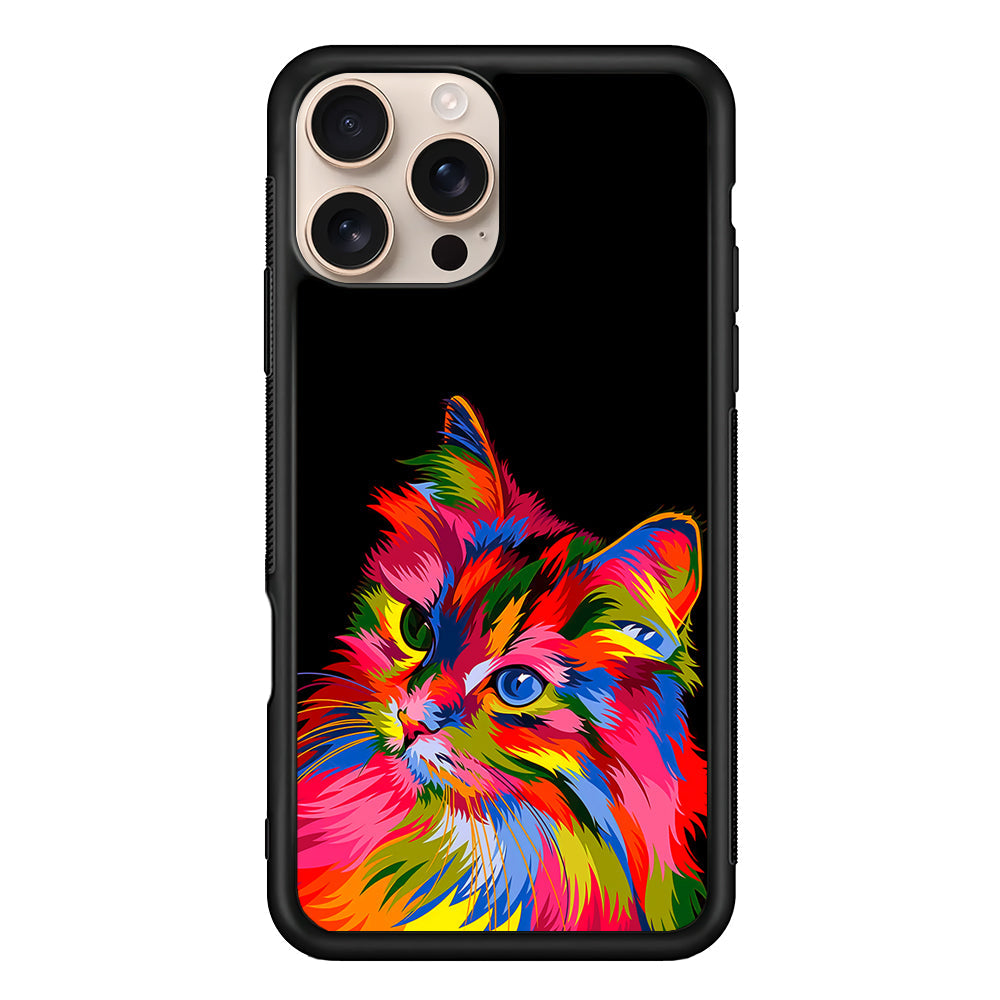 Cat Colorful Art Painting iPhone 16 Pro Max Case - Altracase