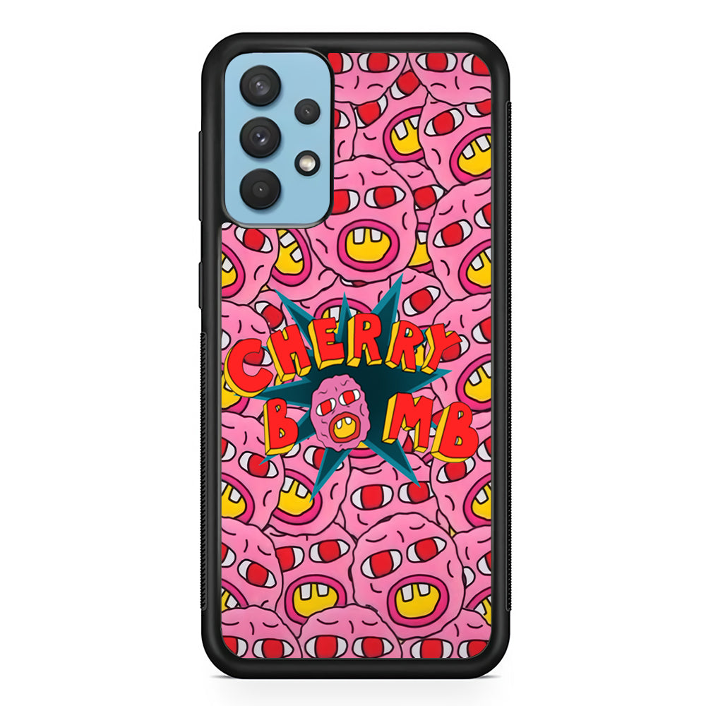 Cherry Bomb Face Sticker Samsung Galaxy A32 Case