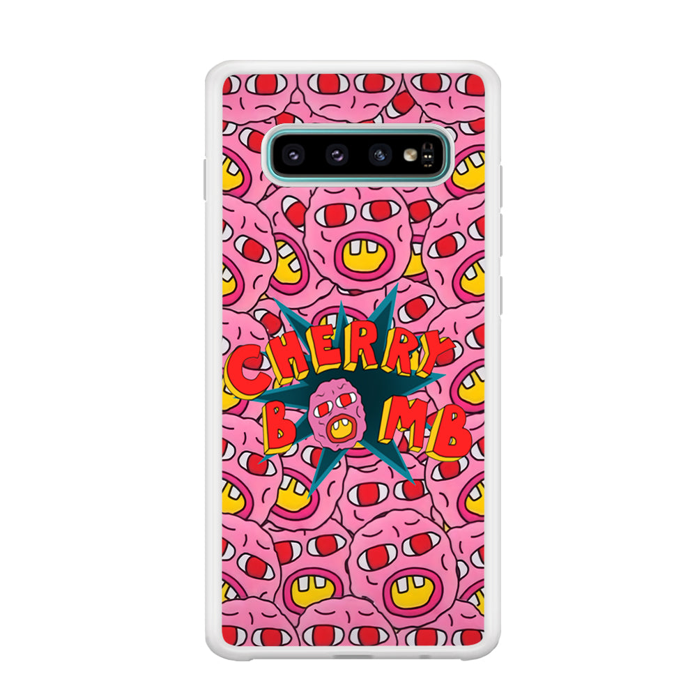 Cherry Bomb Face Sticker Samsung Galaxy S10 Case