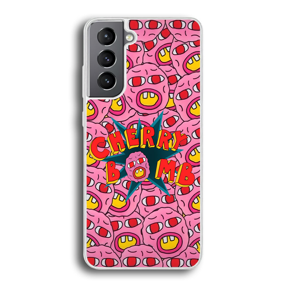 Cherry Bomb Face Sticker Samsung Galaxy S22 Plus Case