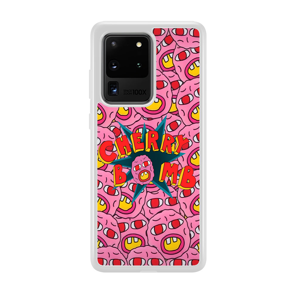 Cherry Bomb Face Sticke Samsung Galaxy S20 Ultra Case