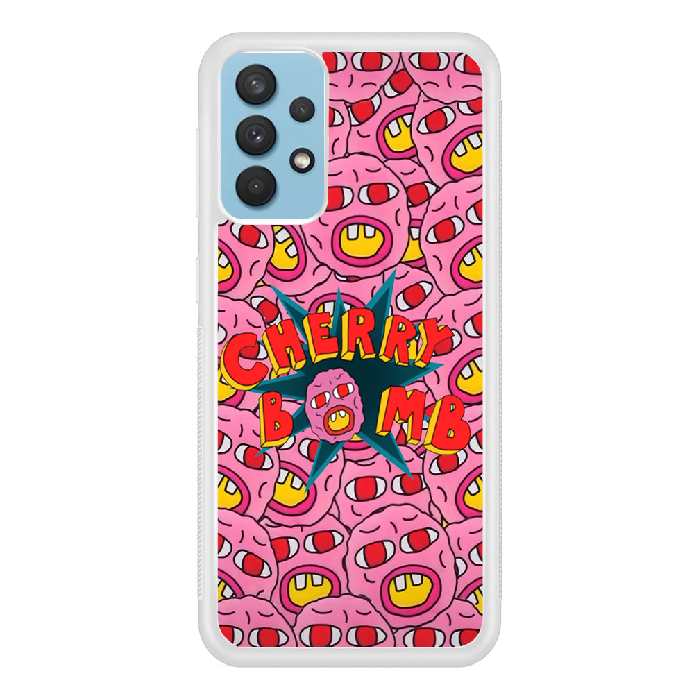 Cherry Bomb Face Sticker Samsung Galaxy A32 Case