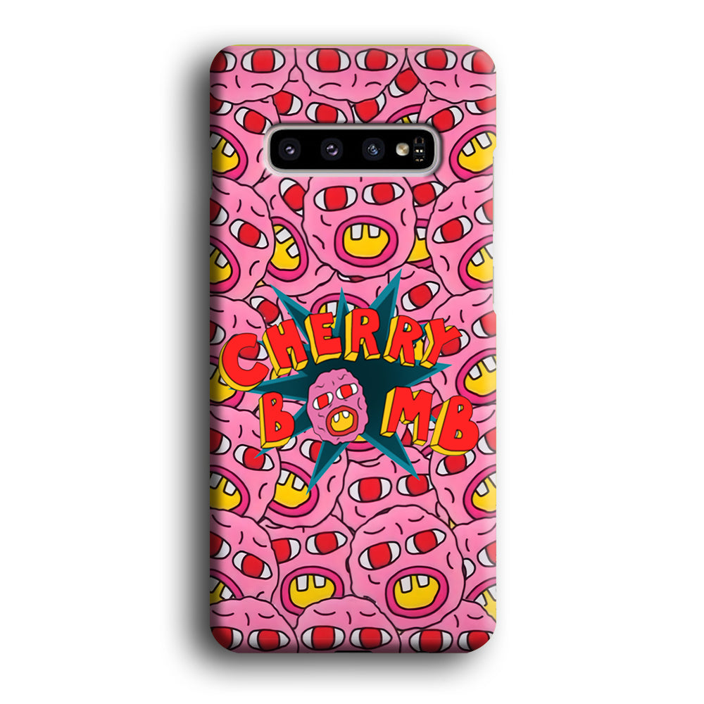 Cherry Bomb Face Sticker Samsung Galaxy S10 Case