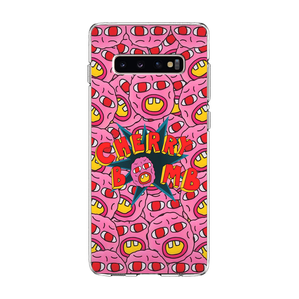 Cherry Bomb Face Sticker Samsung Galaxy S10 Case